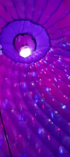 Красочный надувной батут для дискотеки для прыжков и танцев со светодиодной купольной палаткой для диско-шара